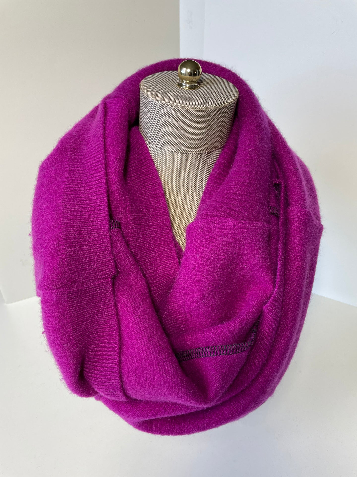 Fuschia Infinity Cashmere Scarf