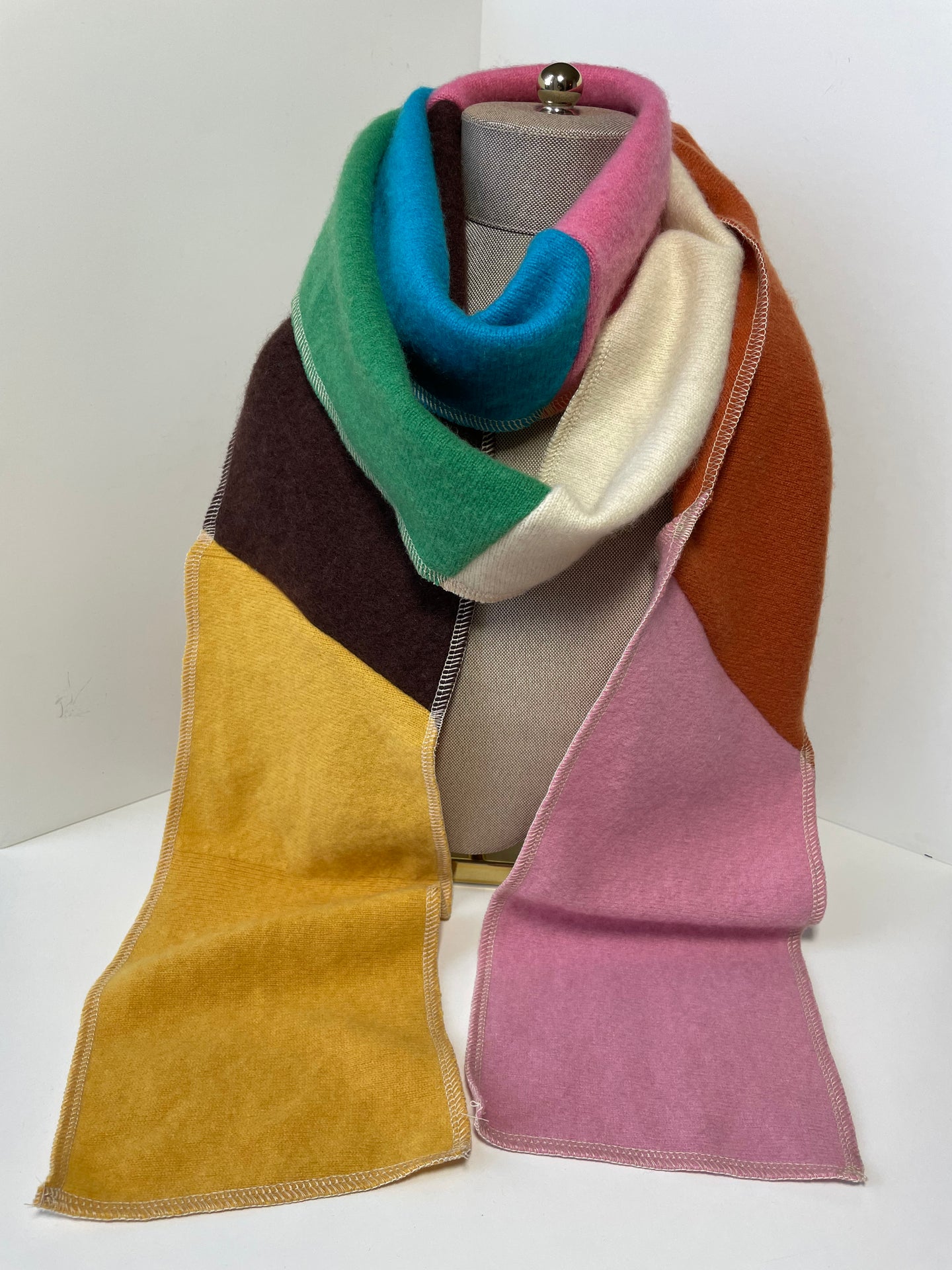 Pinks/Yellow/Blue/Green/Cream/Brown/Orange Long Cashmere Scarf