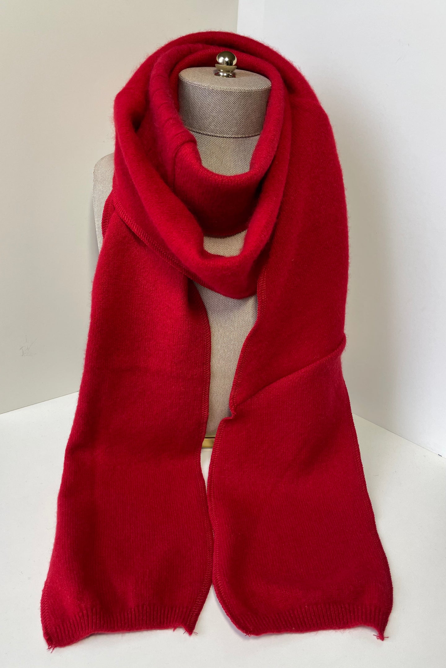 Red Long Cashmere Scarf