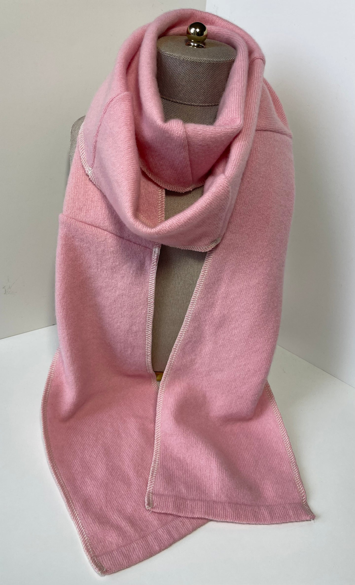 Pink Long Cashmere Scarf