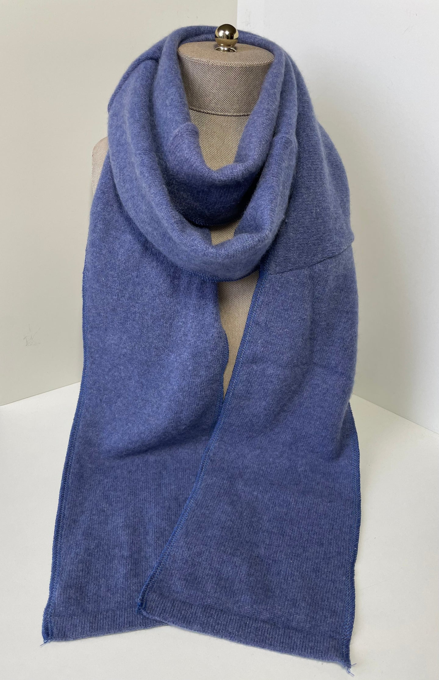 Blue Long Cashmere Scarf