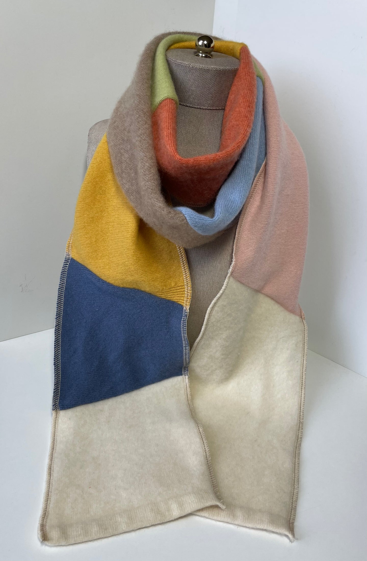 Cream/Pink/Blue/Green/Yellow/Orange/Beige Long Cashmere Scarf